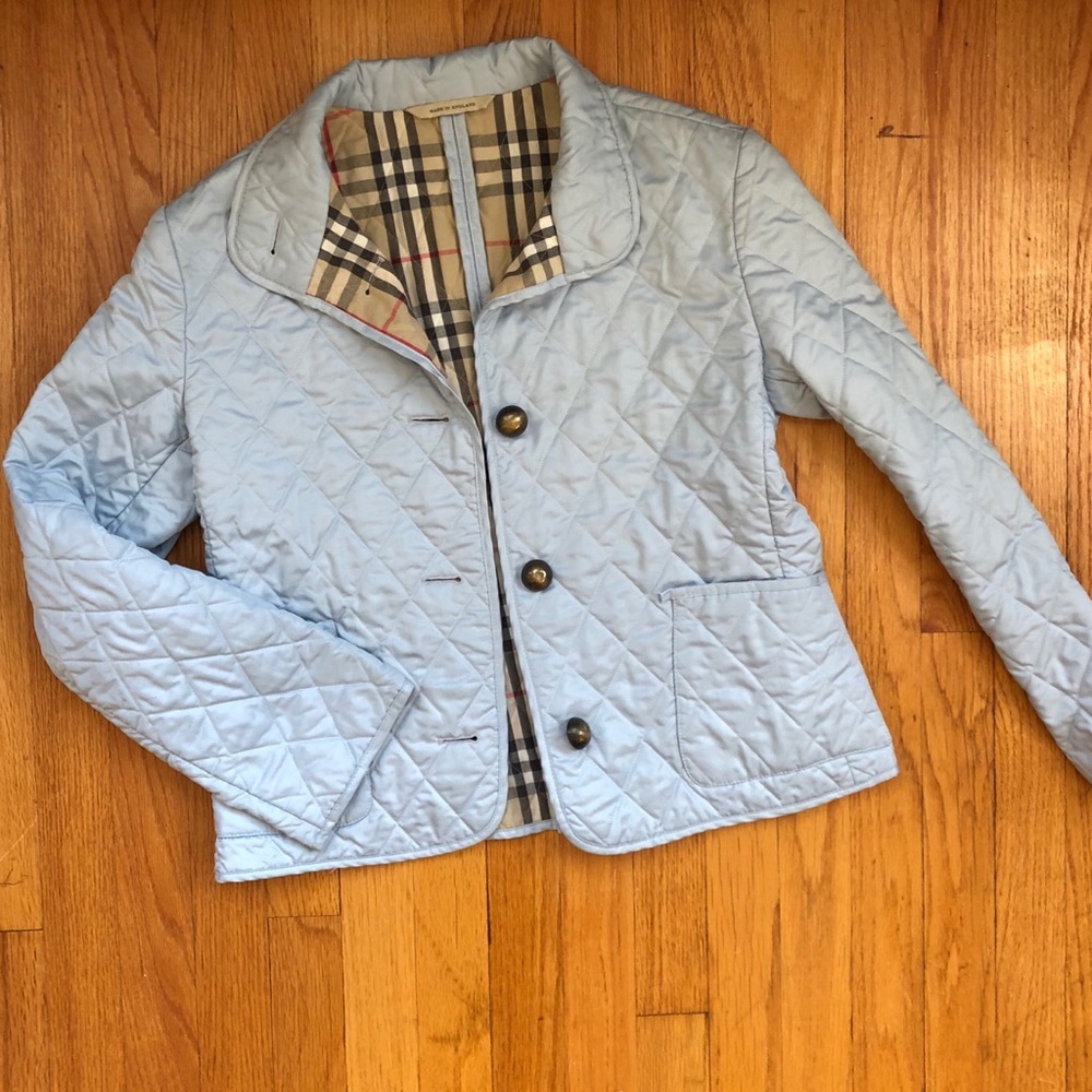 Burberry Baby Blue Quilted Jacket